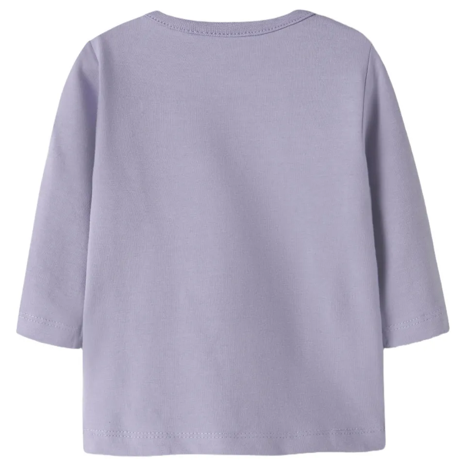 NAME IT BABY rechtvallende longsleeve met print lila, foto 2