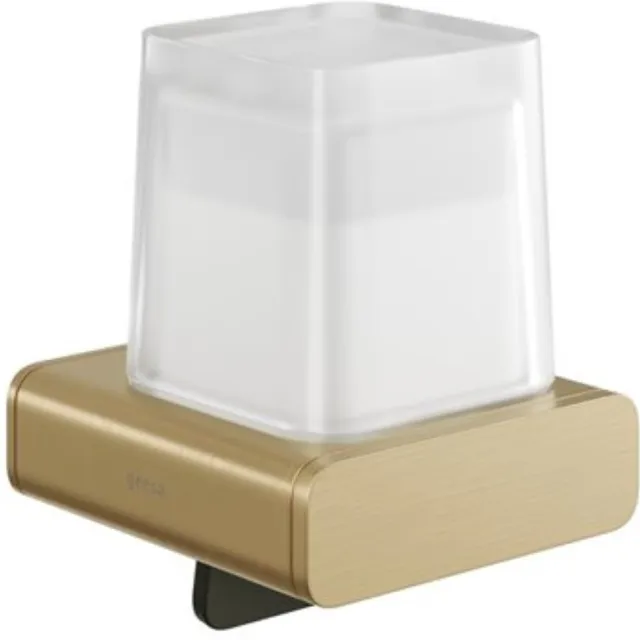 Geesa Zeepdispenser Geesa Shift met Gesatineerd Glas 200 ml Goud