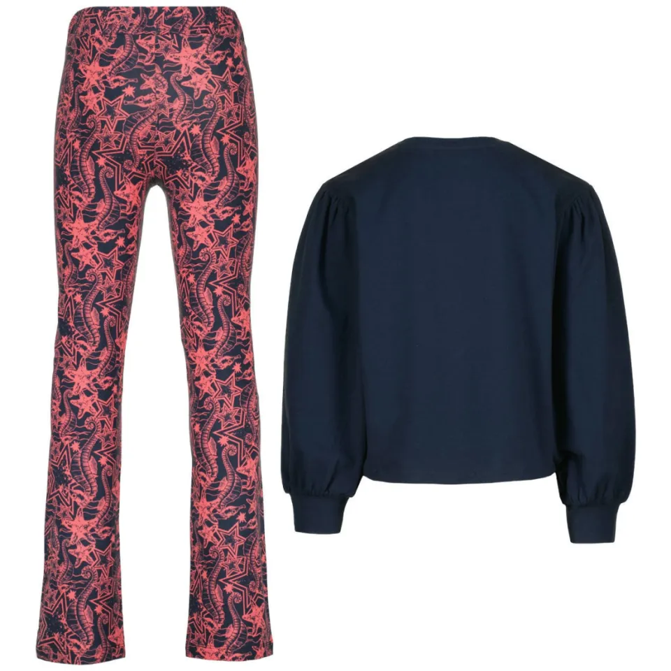 Vingino pyjama met print donkerblauw/roze, foto 4