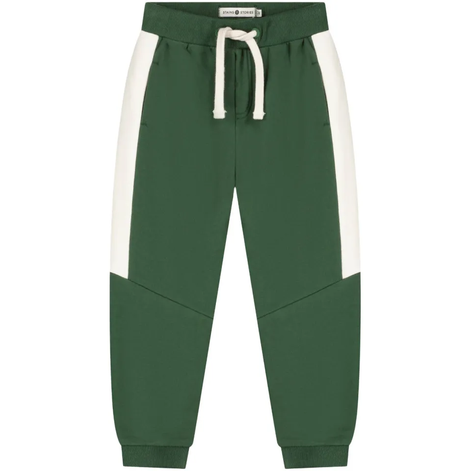 Stains&Stories loose fit joggingbroek groen, foto 3