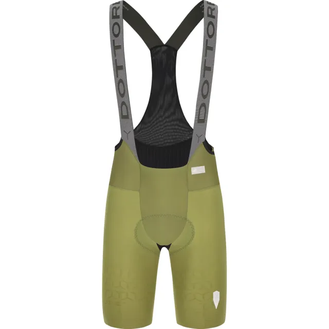 Q36.5 Dottore Pro fietsbroek met bretels olijfgroen