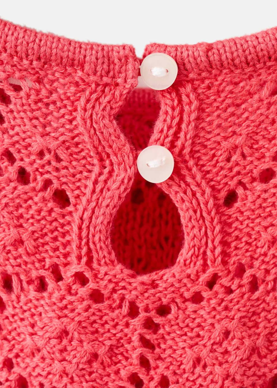Mango Kids katoenen gehaakte romper met ruches - roze, foto 4