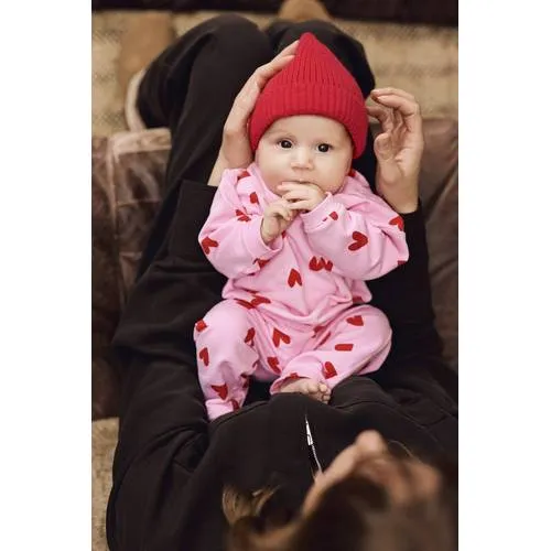 Z8 Florence newborn legging hartjes lichtroze/rood, foto 6