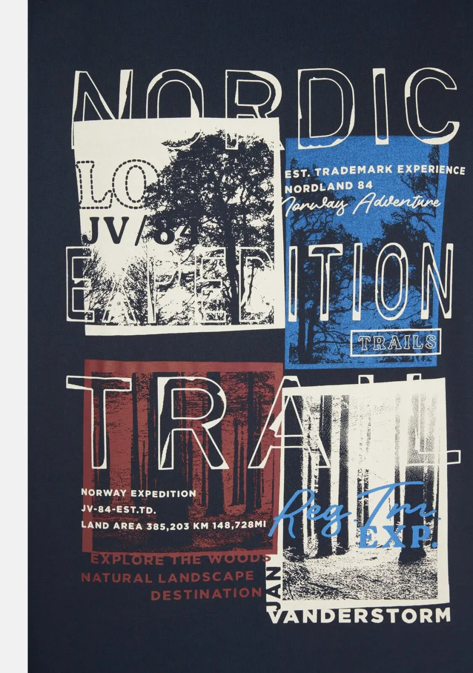 Jan Vanderstorm Tandrup T-shirt donkerblauw, foto 6