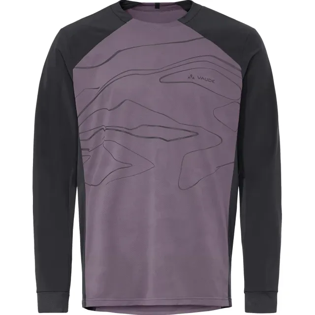 Vaude Moab L/S Pro Shirt fietsshirt paars/grijs, foto 2