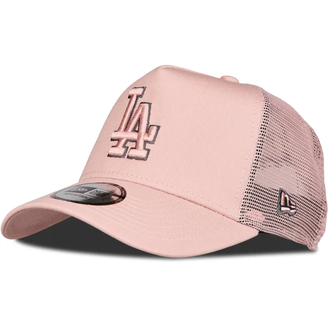 New-Era Outline Trucker pet roze Brown