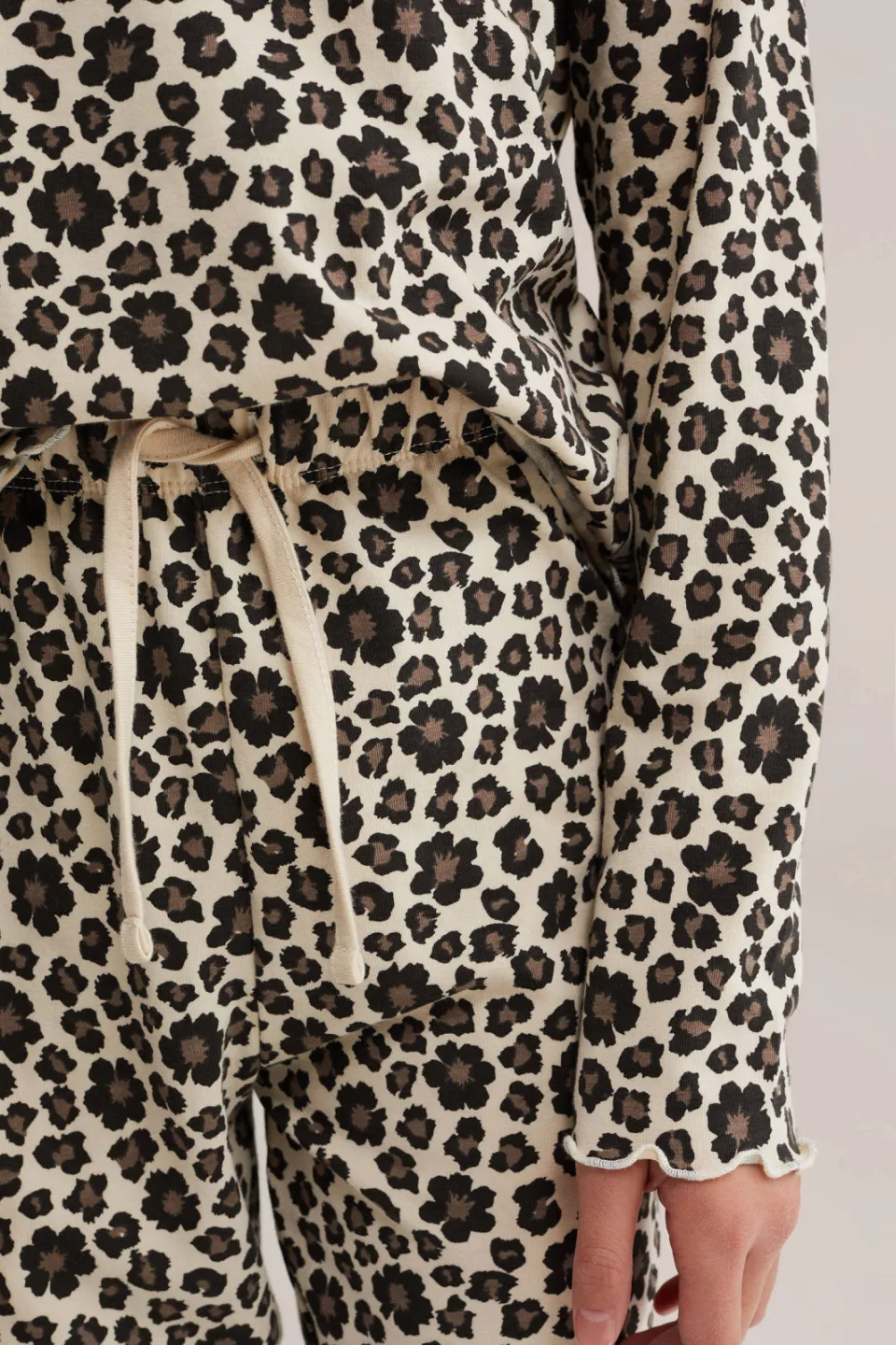 WE Fashion pyjama met panterprint beige/bruin, foto 7