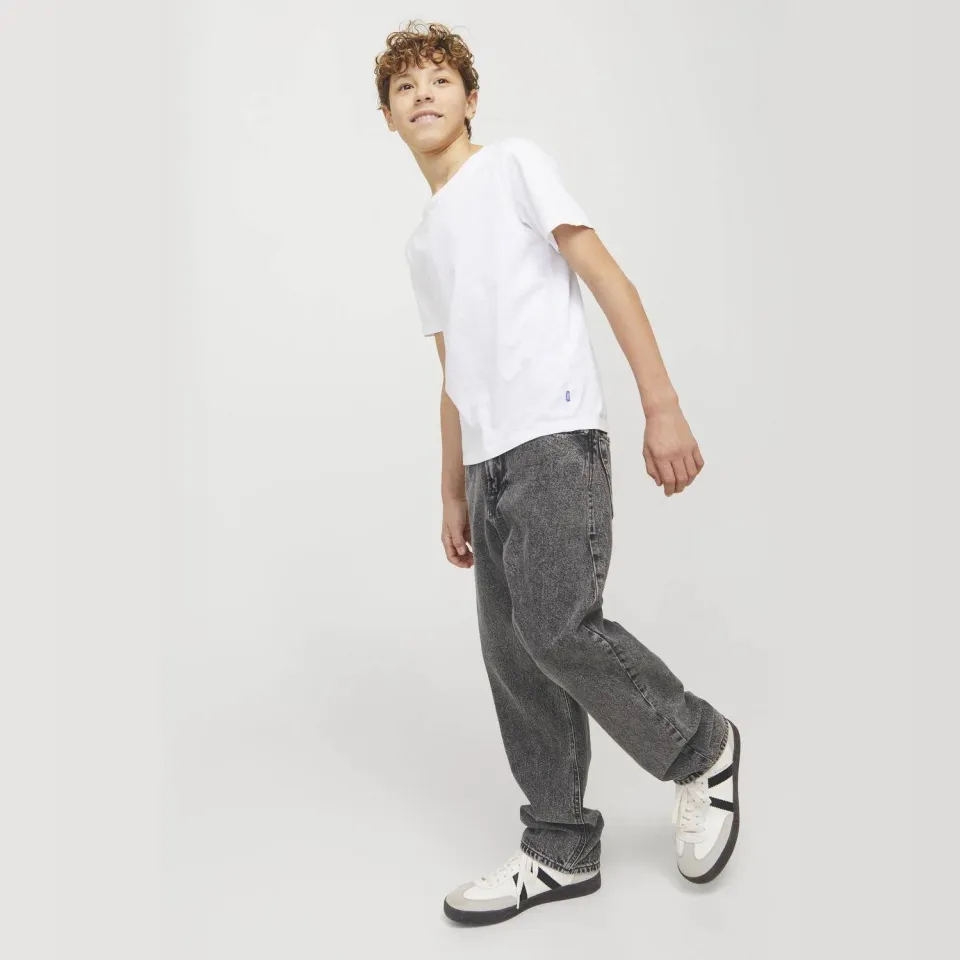 Jack & Jones JUNIOR high waist relaxed fit jeans grey denim, foto 4