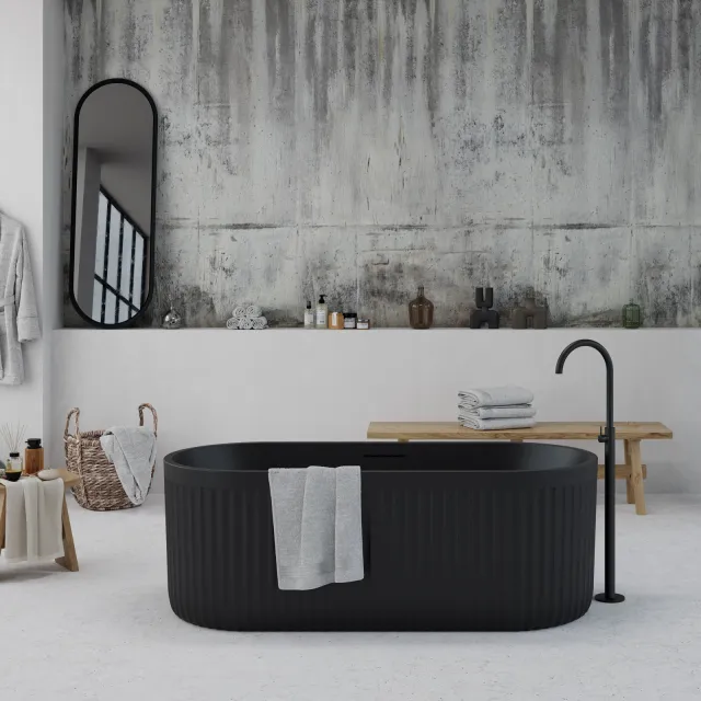 Ideavit Archtec Rock vrijstaand ligbad zwart