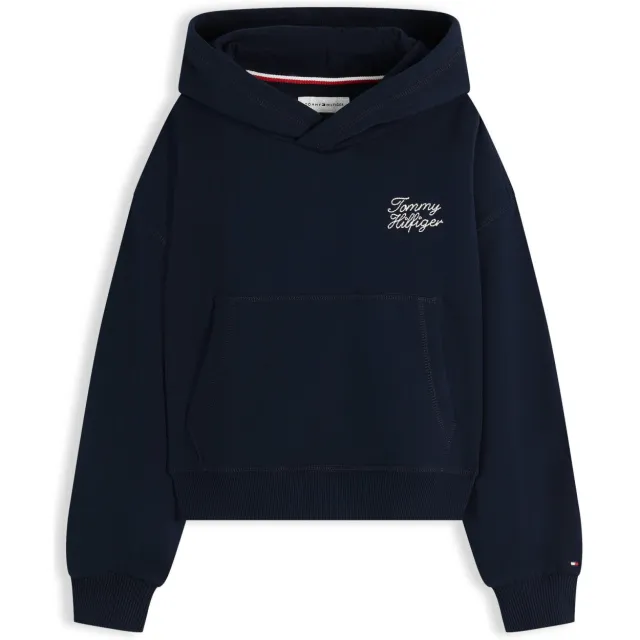 Tommy Hilfiger hoodie met tekstprint - donkerblauw