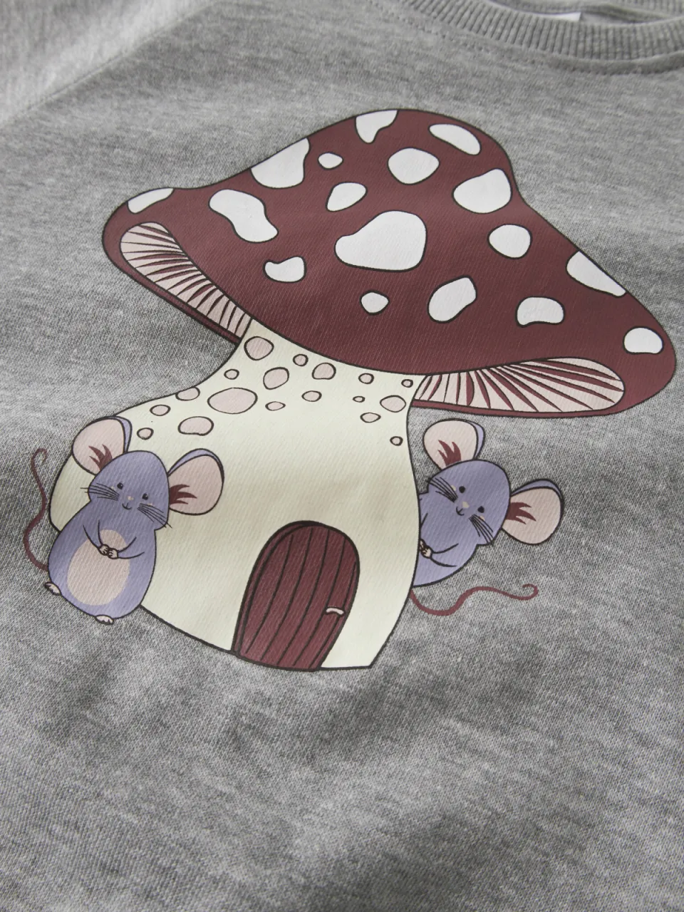 NAME IT MINI rechtvallende sweater met print - grijs Printopdruk, foto 4