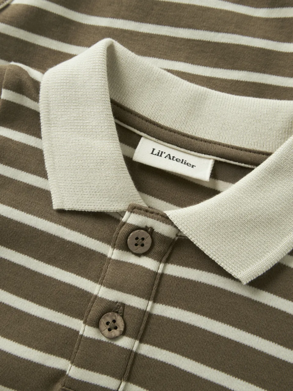 Lil' Atelier BABY katoenen gestreepte romper - groen, foto 4