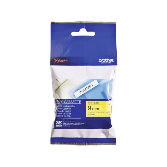 Brother M-K621 Tape Zwart op geel (9 mm)