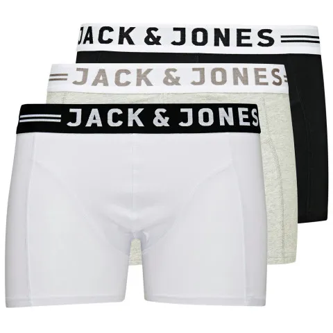 Jack & Jones Heren boxershorts sense zwart/grijs/wit 3-pack, foto 2