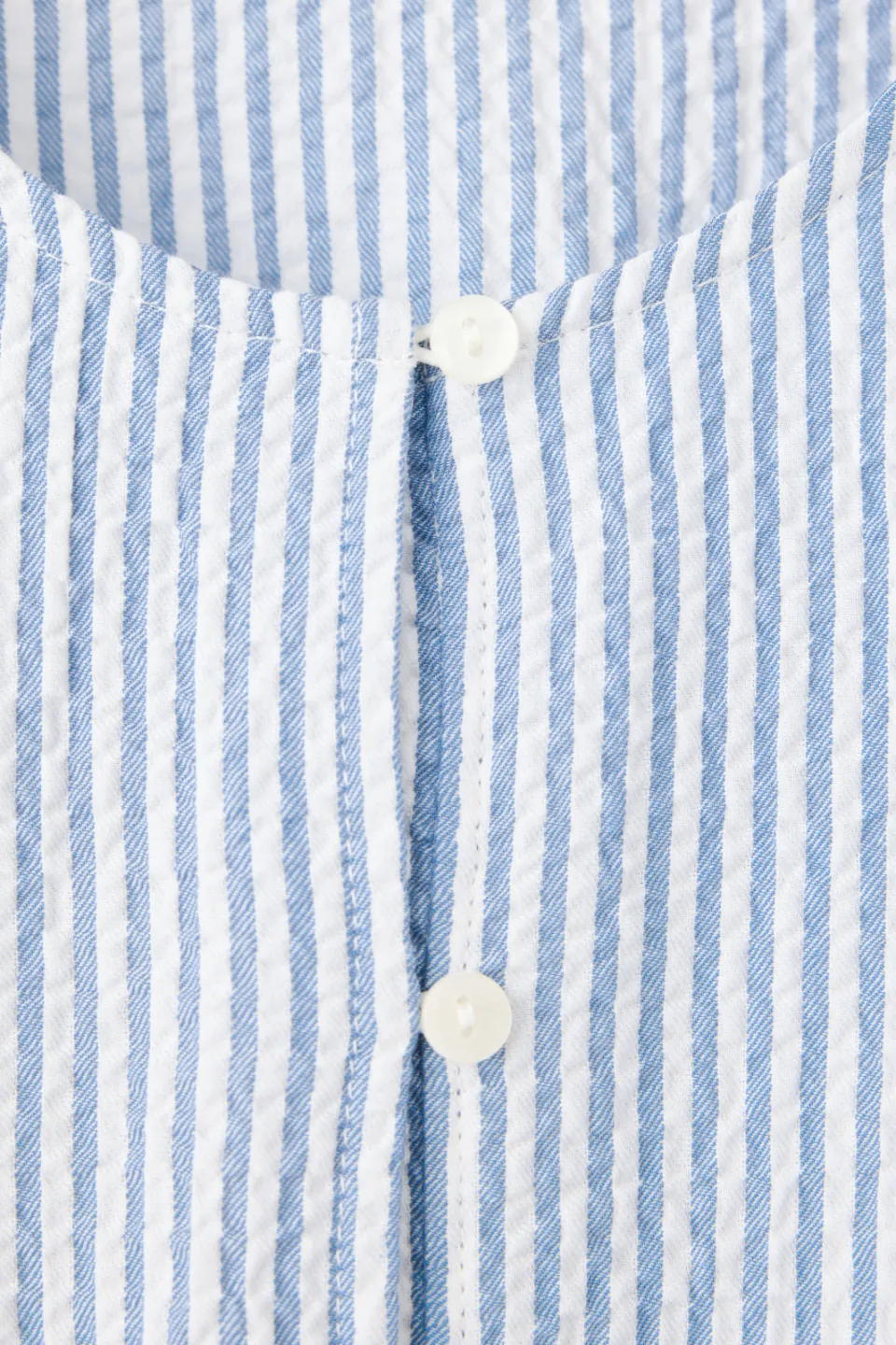 Mango gestreepte blouse met ruches lichtblauw lichtblauw/wit, foto 3