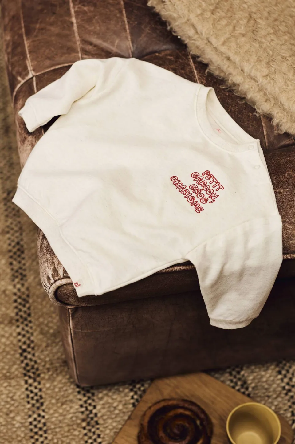 Z8 newborn sweater met tekst - zand, foto 4