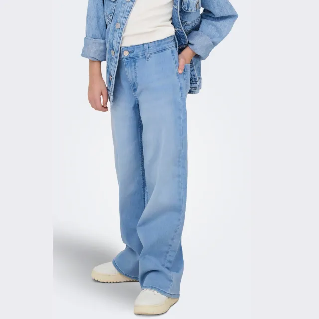 Only KIDS ONLY GIRL high waist wide leg jeans KOGSYLVIE light blue denim