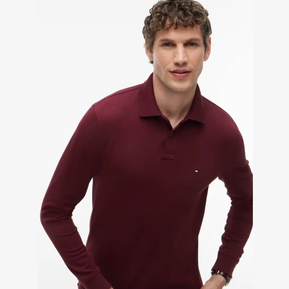 Tommy Hilfiger 1985 regular fit polo - bordeaux, foto 4