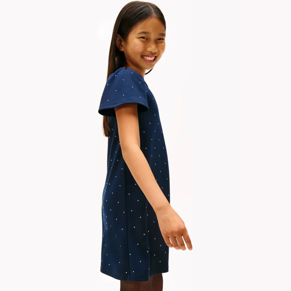 Tommy Hilfiger minijurk met stippen donkerblauw, foto 3