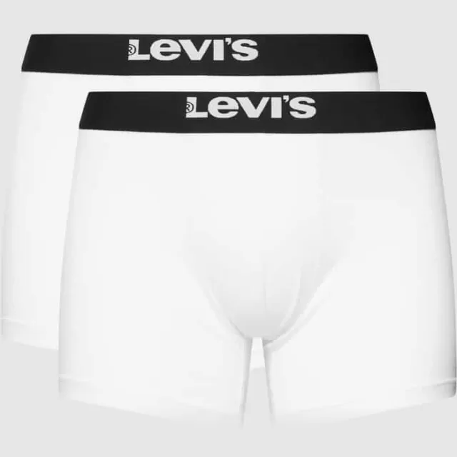 Levi's Boxershort met labeldetail, model 'SOLID BASIC' wit, foto 2