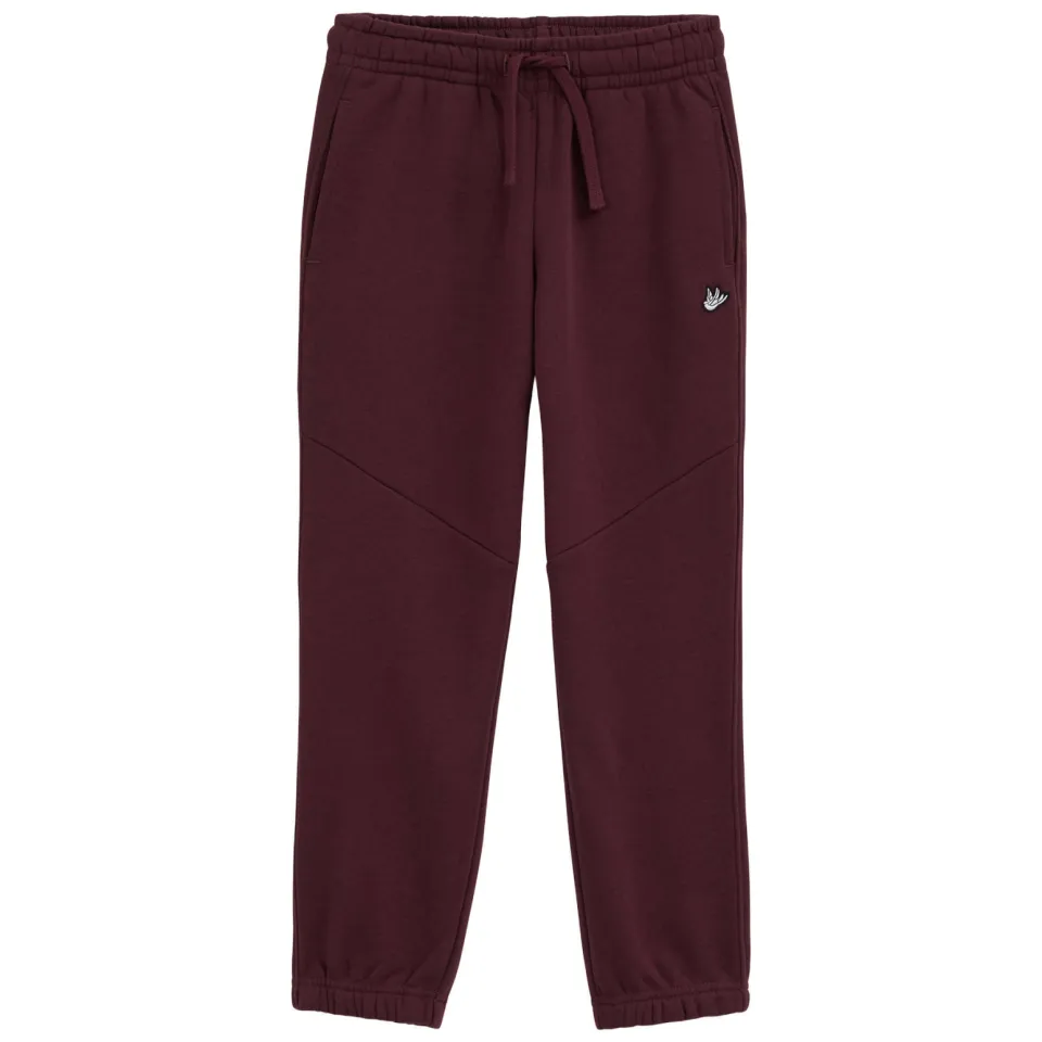 WE Fashion sweat tapered joggingbroek donkerrood, foto 2