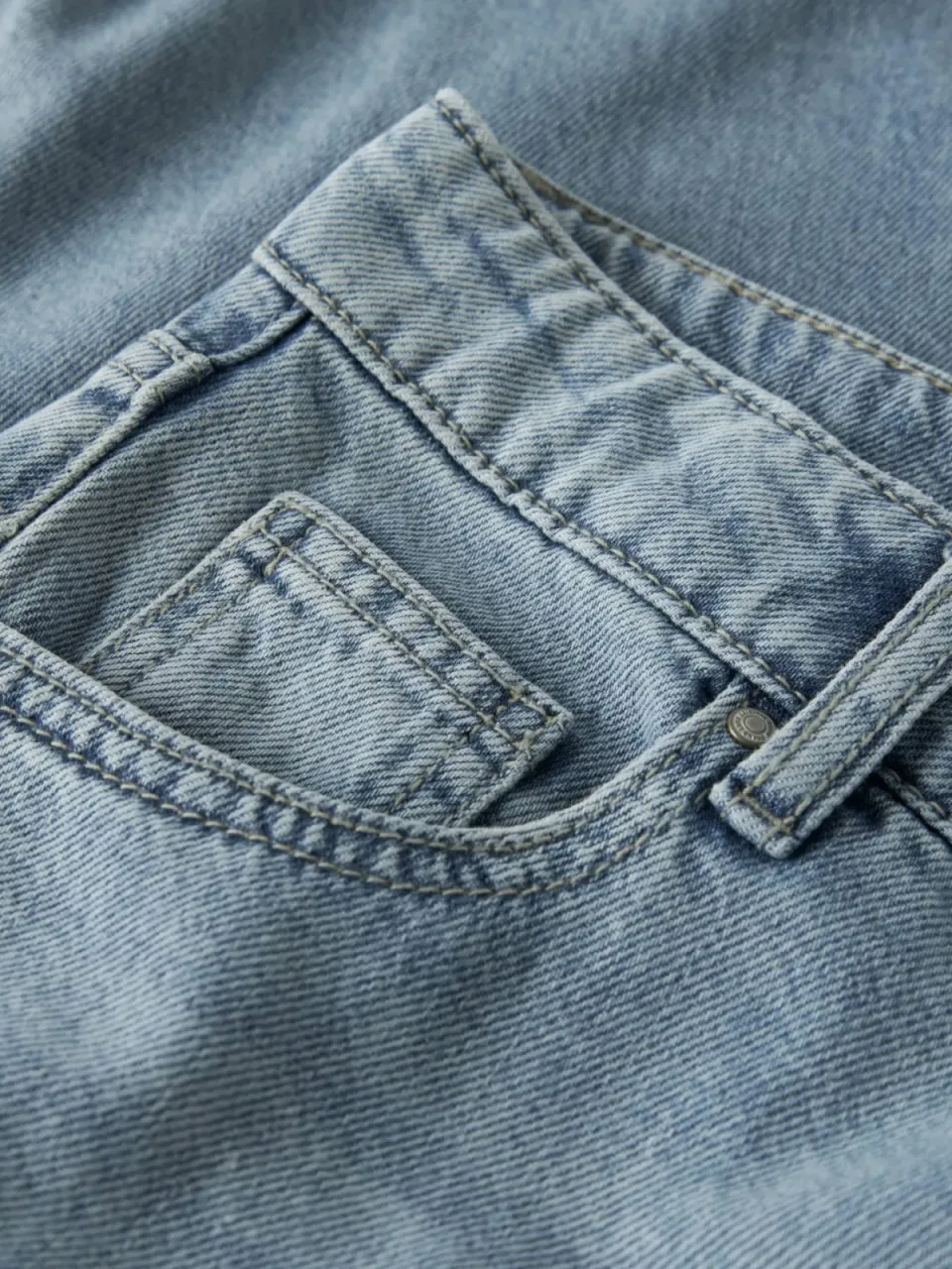 LMTD straight leg jeans - light blue denim, foto 6