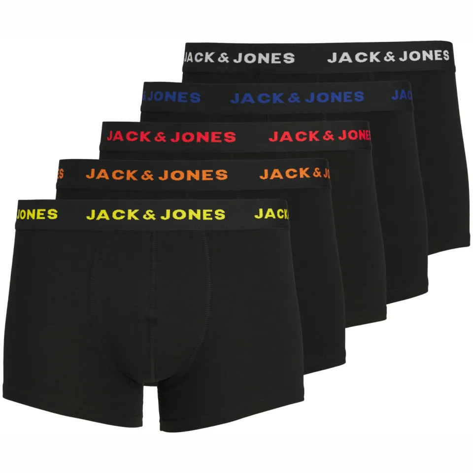 Jack & Jones JUNIOR boxershorts zwart (set van 5), foto 2
