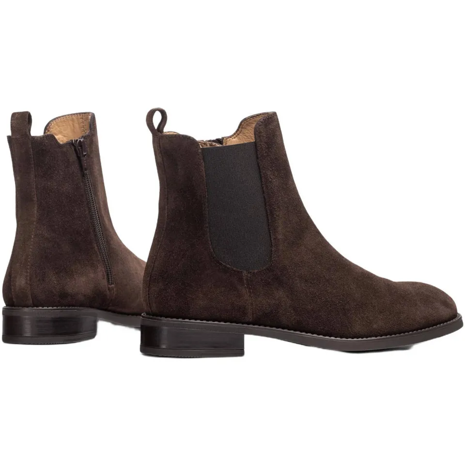 Unisa leren enkelboots - donkerbruin, foto 4
