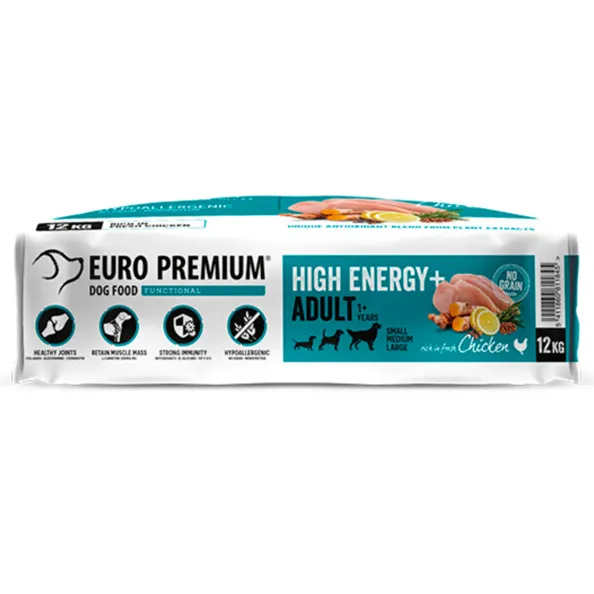 Euro Premium Adult High Energy+ hondenvoer kip, foto 4