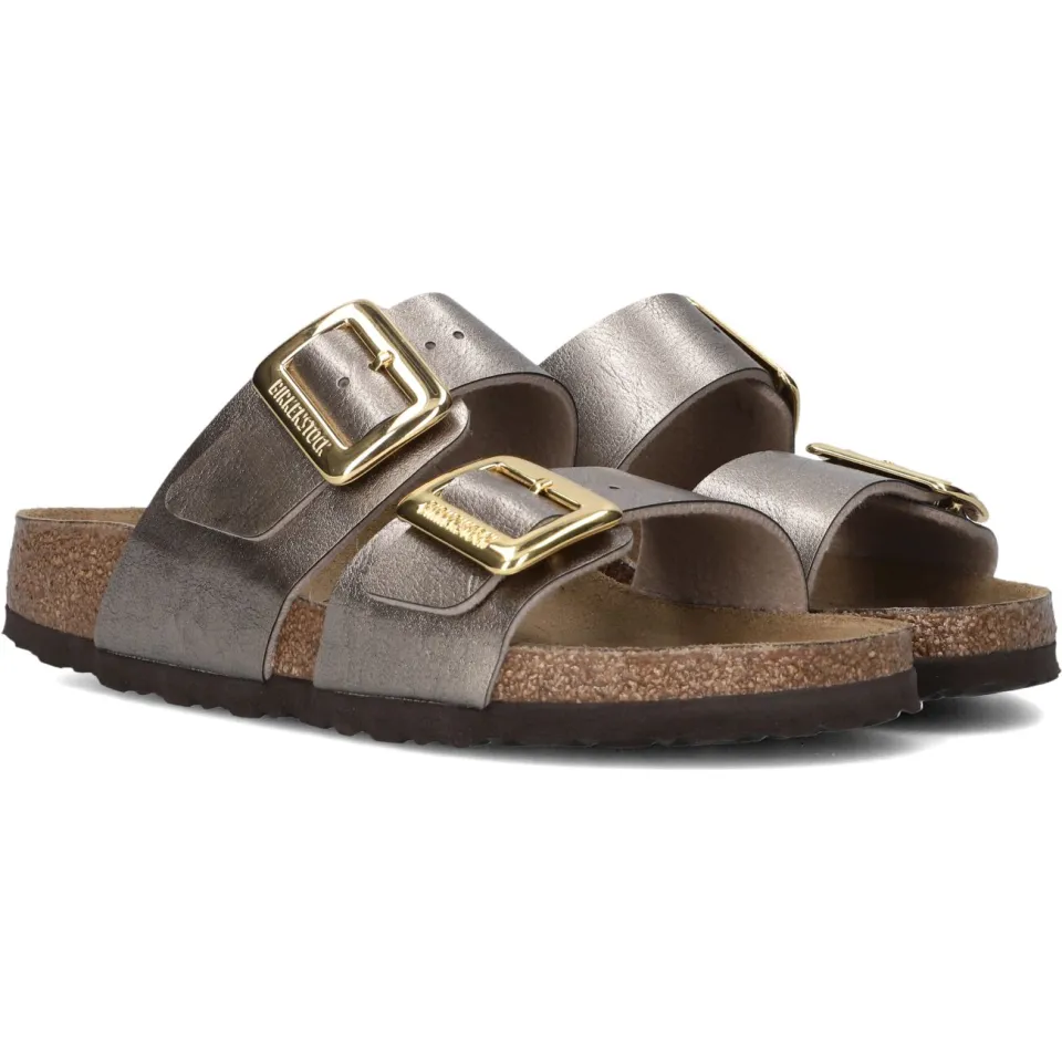 Birkenstock Sydney Cushion Buckle slippers bronskleurig, foto 3