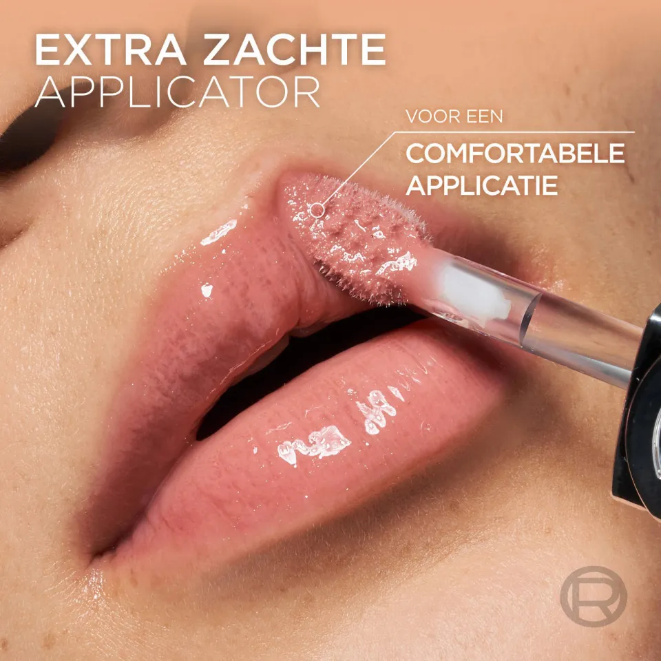 L'oréal Plump Ambition Hyaluron Lip Oil lipgloss 101 Crystal Clear roze, foto 5