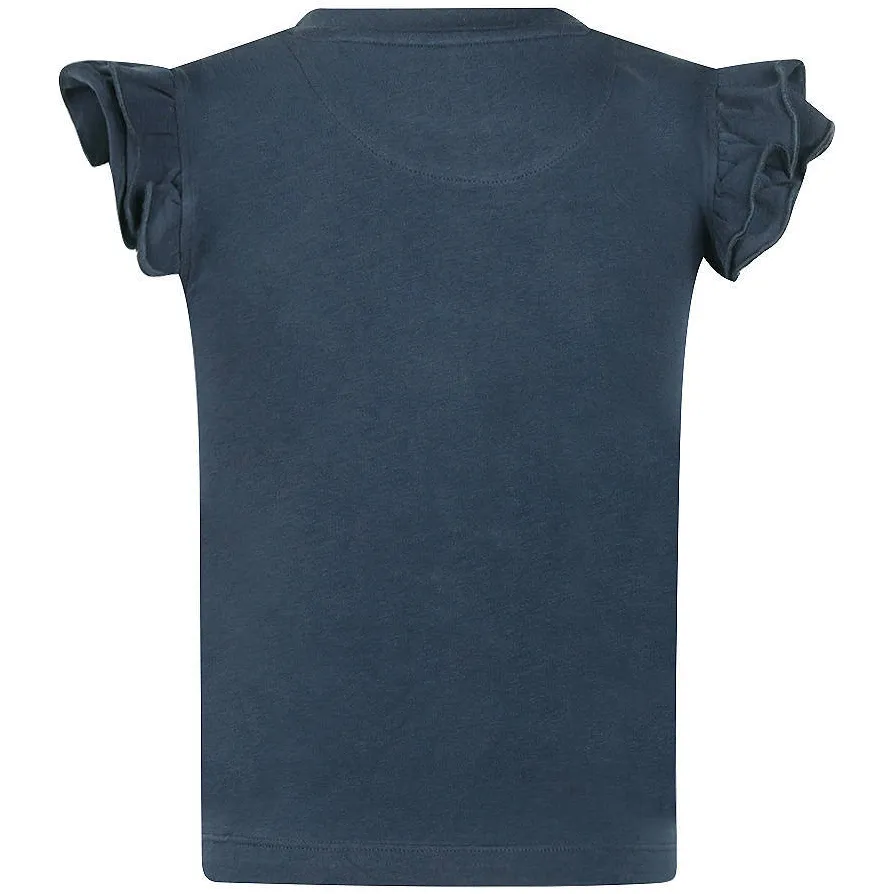 Koko Noko T-shirt met franjes donkerblauw, foto 3