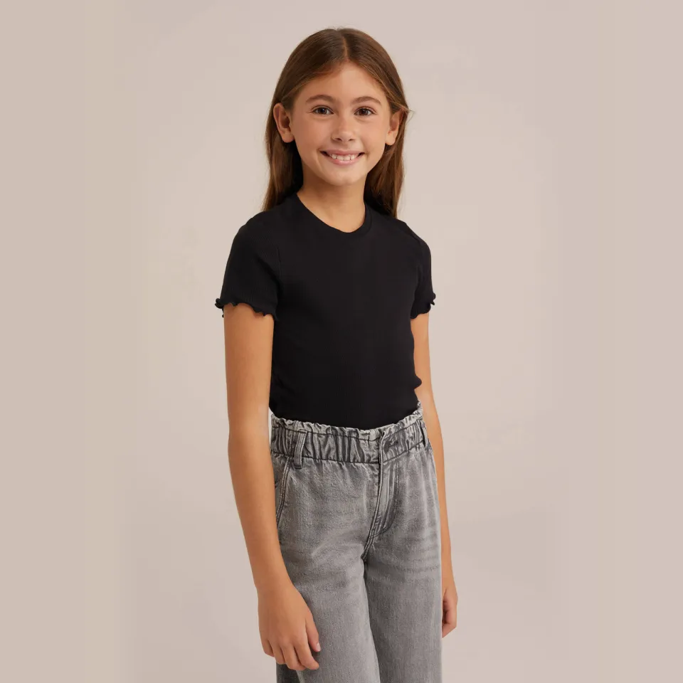 WE Fashion T-shirt zwart meisjes, foto 7