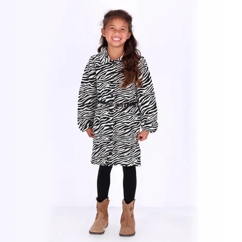 B.Nosy blousejurk met ceintuur en zebraprint zwart/wit, foto 2