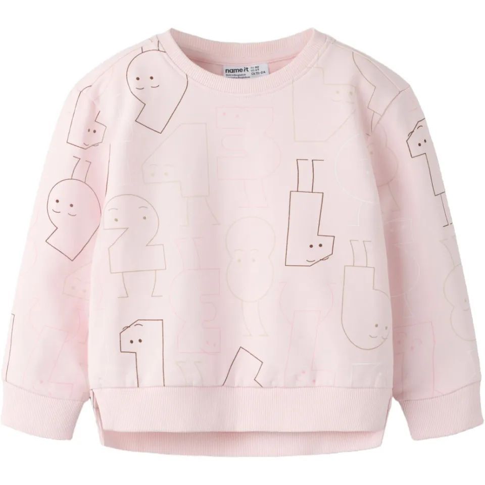 NAME IT MINI sweater met print - lichtroze, foto 2