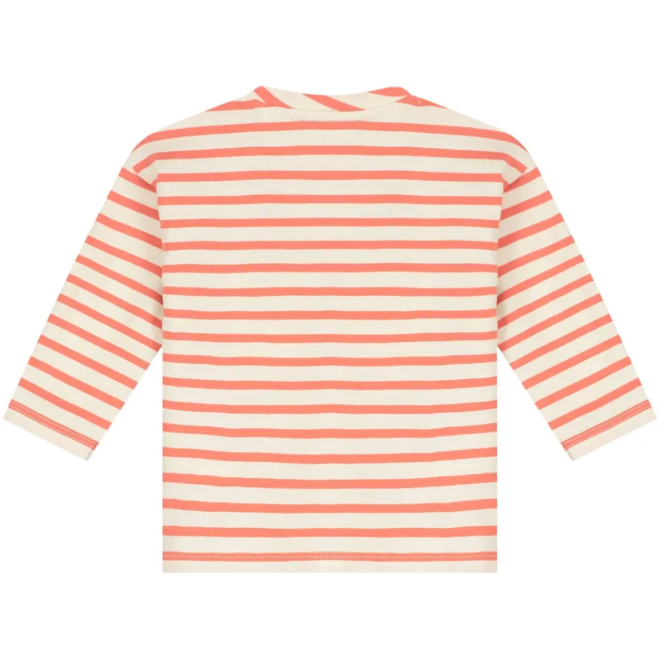 Babyface gestreepte longsleeve oranje/ecru, foto 2