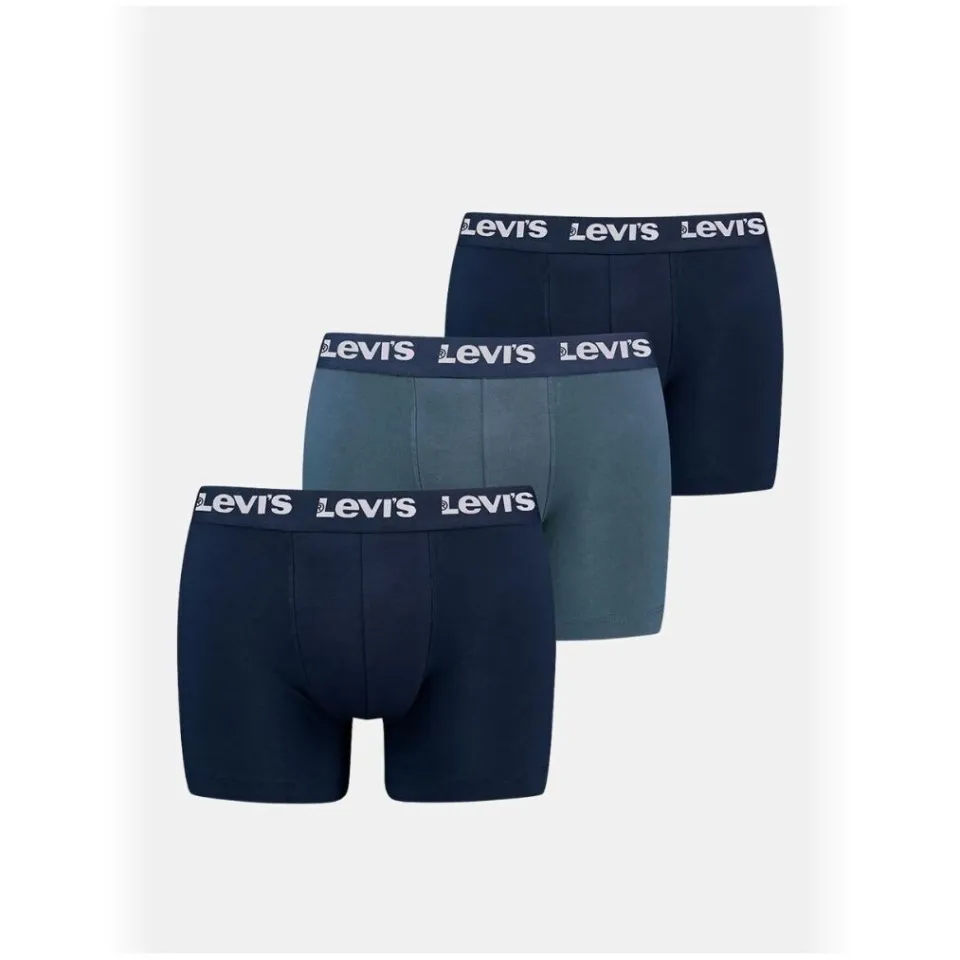 Levi's boxershorts blauw set van 3 Donkerblauw