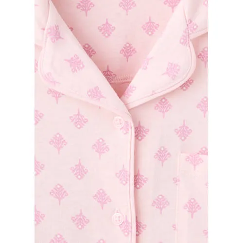 Mango pyjama met bloemenprint roze, foto 4