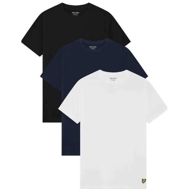 Lyle & Scott T-shirts - wit (set van 3) Wit/donkerblauw/zwart