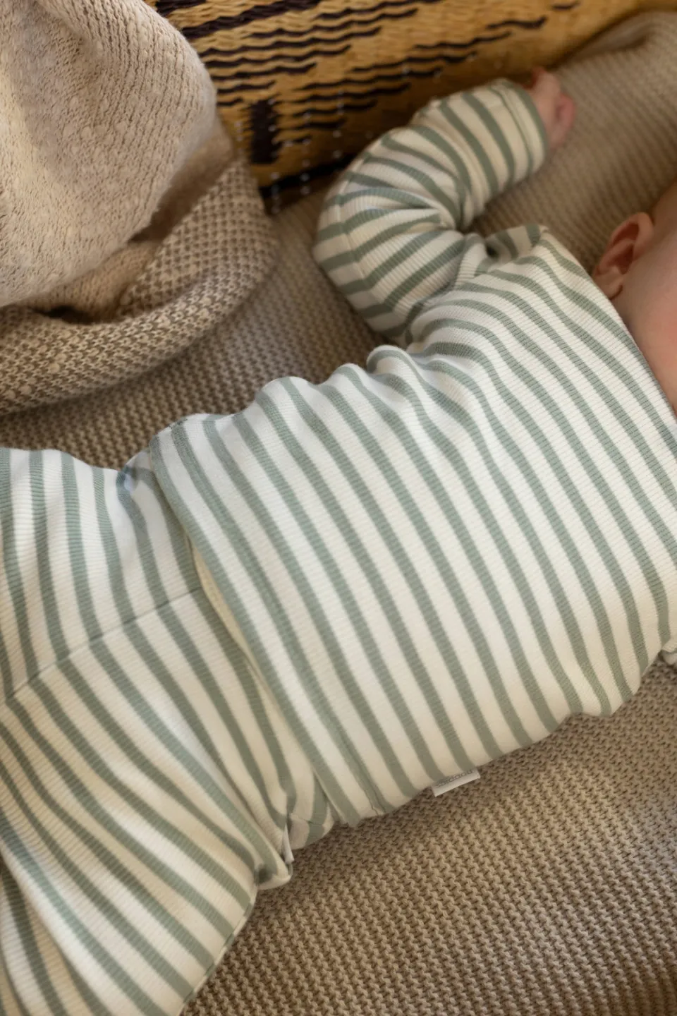 Noppies baby gestreepte longsleeve ronde hals groen/ecru, foto 6