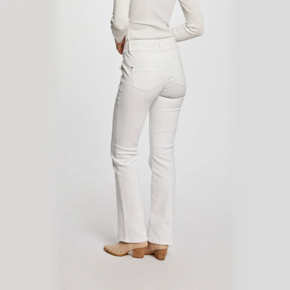 Morgan straight leg jeans ecru, foto 4