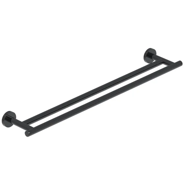 IVY Handdoekrek IVY Dubbel Wandmodel 60 cm Zwart Chroom PVD