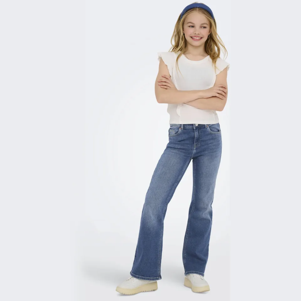 Only KIDS ONLY GIRL flared jeans medium blue denim