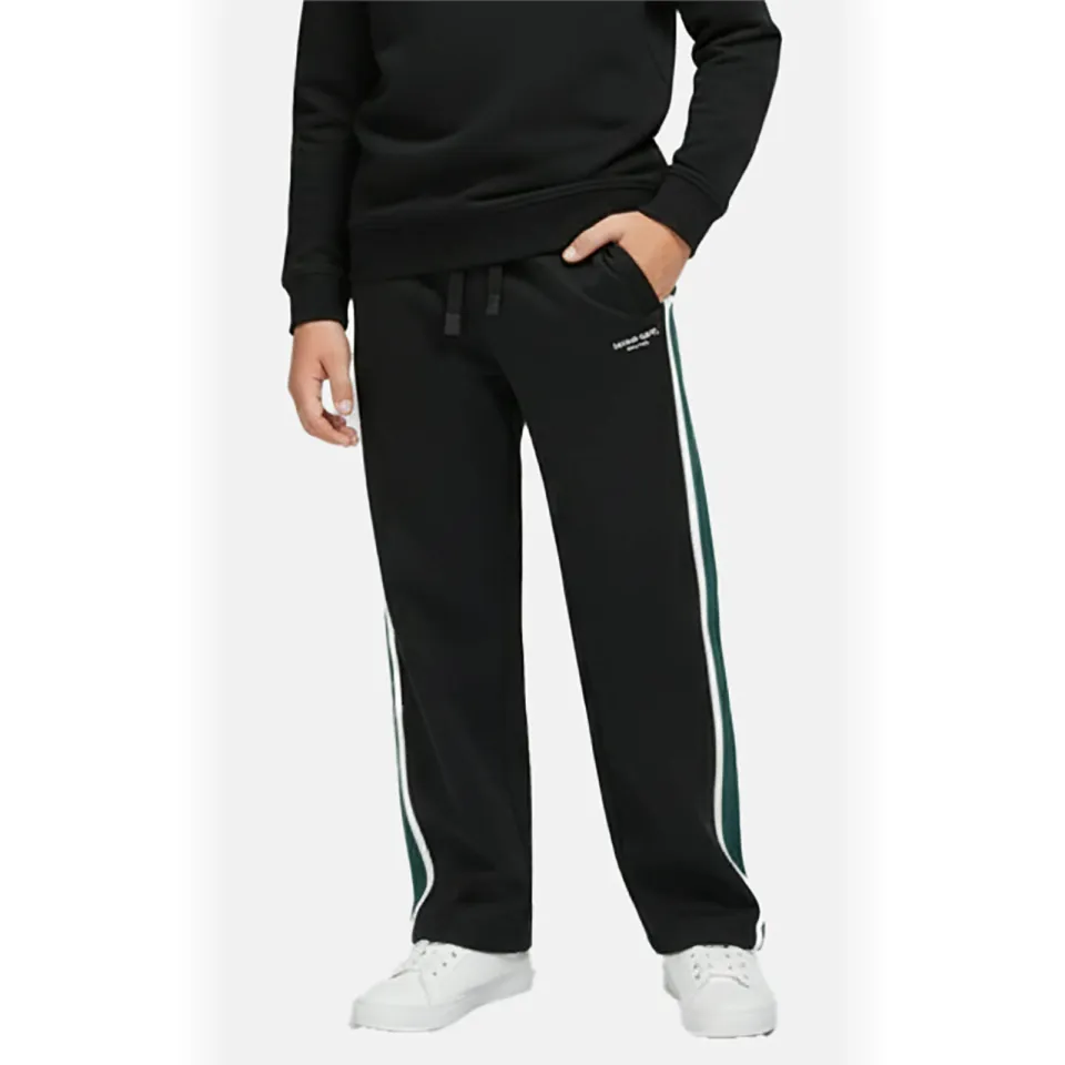 Cars regular fit gestreepte joggingbroek zwart Zwart/groen/wit