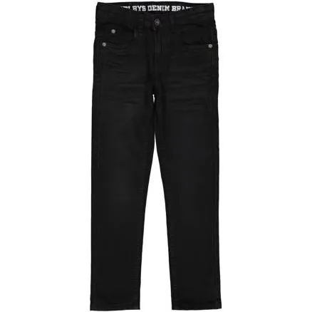 Quapi regular fit jeans black denim Zwart Jongens Jog denim Effen