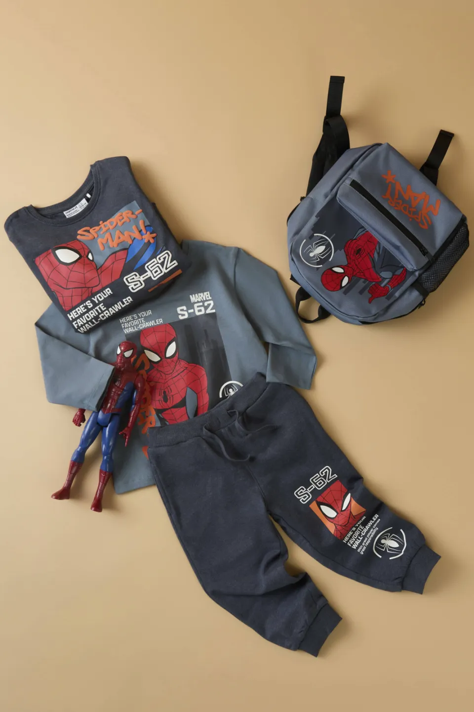 NAME IT MINI Spiderman sweater met print - grijsblauw, foto 4