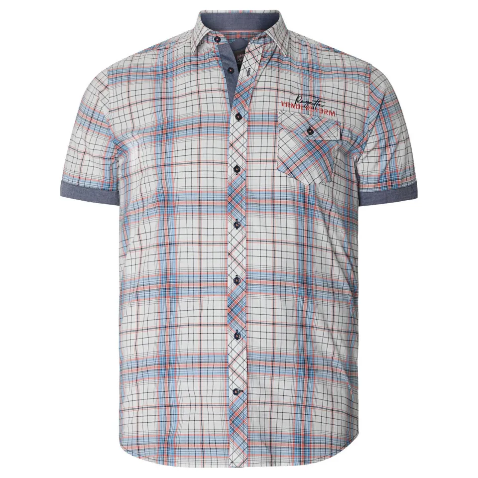 Jan Vanderstorm +FIT Collectie regular geruit casual overhemd lichtblauw blauw, foto 3