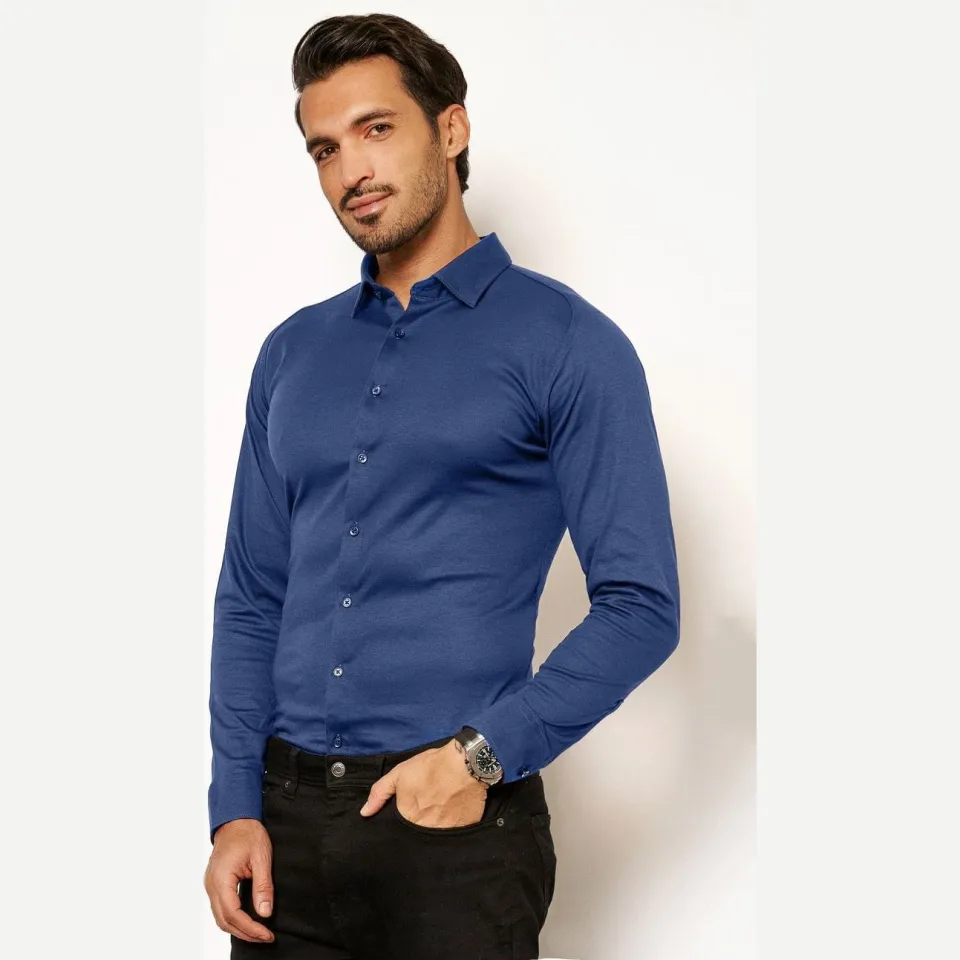 Desoto Kent overhemd blauw