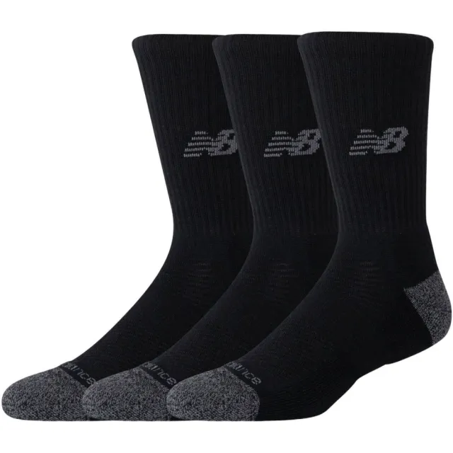 New Balance sokken Active Crew - zwart/grijs/ecru (set van 3)