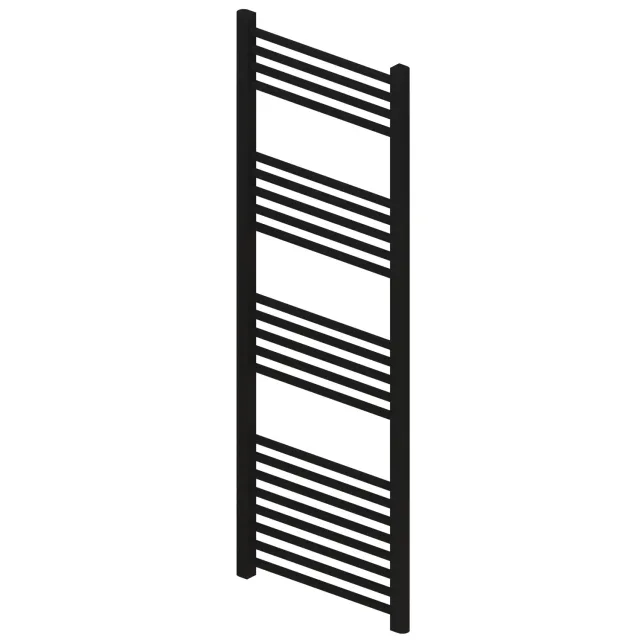 Boss & Wessing Radiator BWS Wingrave 140x50 cm Mat Zwart Zij-Onderaansluiting (676 Watt)